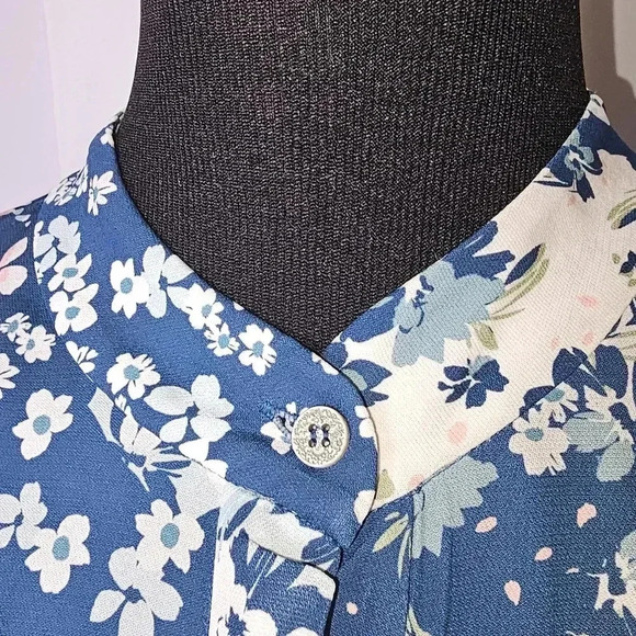 Shoshanna Petra Long- Sleeve Flounce Hem Mini Cottagecore Floral Dress Sz 4 - Picture 5 of 15